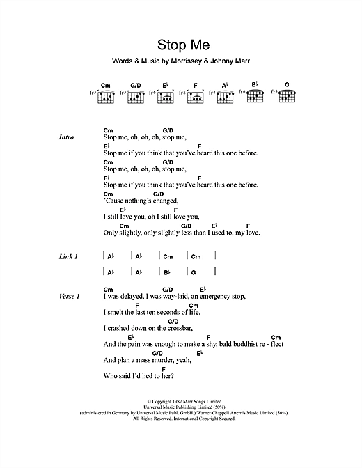 Preview Daniel Merriweather Stop Me If You Think You've Heard This One Before Pop sheet music, notes and chords for Lyrics & Chords, SKU: 107863 sheet music, piano notes, chords, guitar tabs, score, transpose, transcribe, how to play, guide, download, learn, tutorial, progression, song, artist, awards, billboard, mtv, vh1, tour, single, album, release