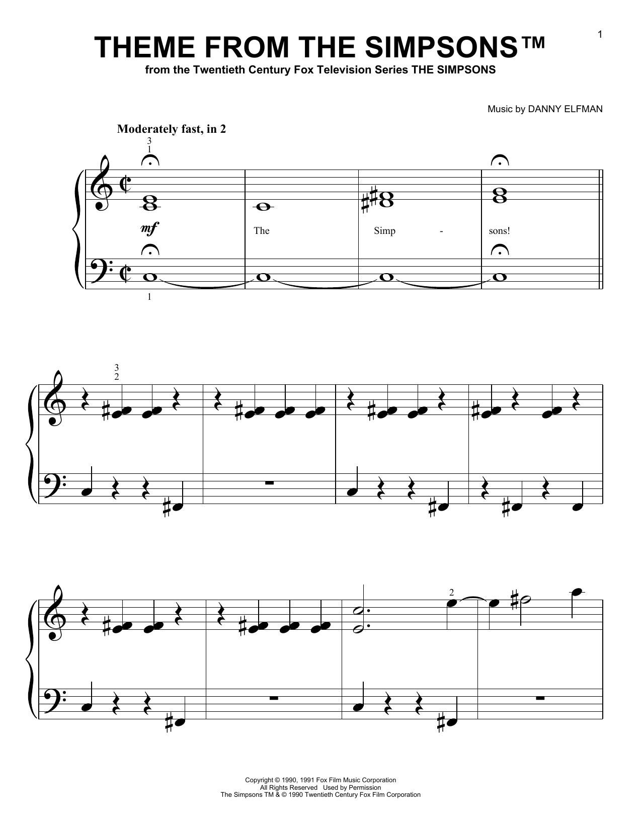 Preview Danny Elfman Theme From The Simpsons Film and TV sheet music, notes and chords for Flute, SKU: 107793 sheet music, piano notes, chords, guitar tabs, score, transpose, transcribe, how to play, guide, download, learn, tutorial, progression, song, artist, awards, billboard, mtv, vh1, tour, single, album, release