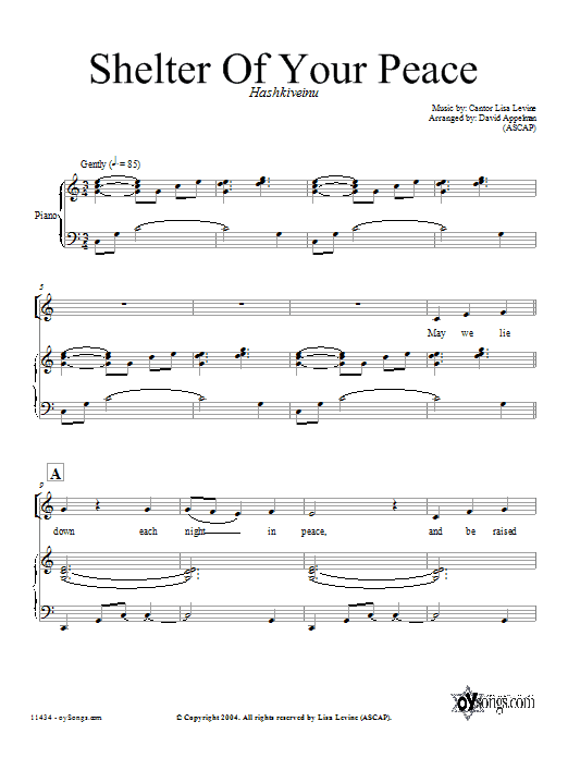 Preview David Appelman Shelter of Your Peace Religious sheet music, notes and chords for SATB, SKU: 66119 Download David Appelman Shelter of Your Peace sheet music and printable PDF score & Religious music notes