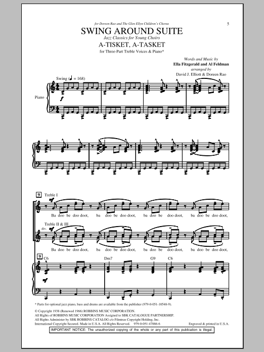Download Ella Fitzgerald Swing Around Suite (arr. David Elliott) sheet music and printable PDF score & Concert music notes
