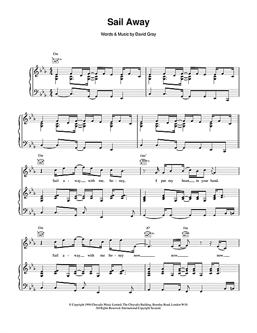 Preview David Gray Sail Away Pop sheet music, notes and chords for Flute, SKU: 47699 sheet music, piano notes, chords, guitar tabs, score, transpose, transcribe, how to play, guide, download, learn, tutorial, progression, song, artist, awards, billboard, mtv, vh1, tour, single, album, release