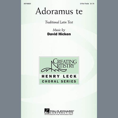 David Hicken Adoramus Te Sheet Music and PDF music score - SKU 269657