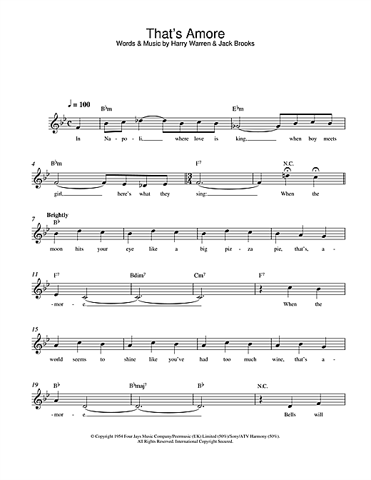 Preview Dean Martin That's Amore Jazz sheet music, notes and chords for Trumpet Solo, SKU: 357074 sheet music, piano notes, chords, guitar tabs, score, transpose, transcribe, how to play, guide, download, learn, tutorial, progression, song, artist, awards, billboard, mtv, vh1, tour, single, album, release