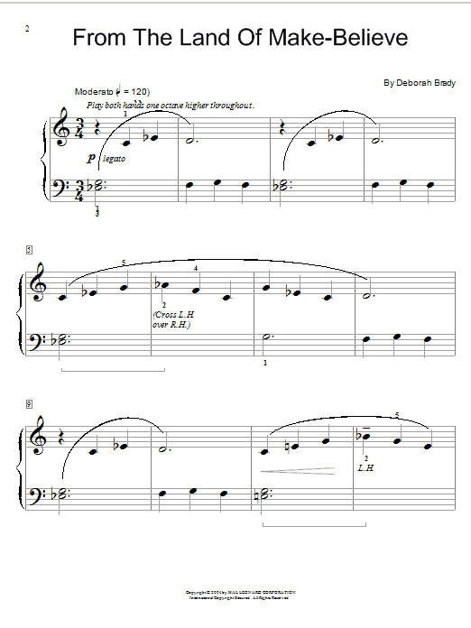 Preview Deborah Brady From The Land Of Make-Believe Children sheet music, notes and chords for Educational Piano, SKU: 28144 Download Deborah Brady From The Land Of Make-Believe sheet music and printable PDF score & Children music notes