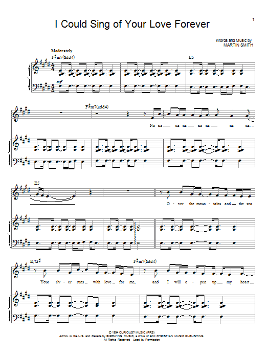 Download Delirious? I Could Sing Of Your Love Forever sheet music and printable PDF score & Weddings music notes
