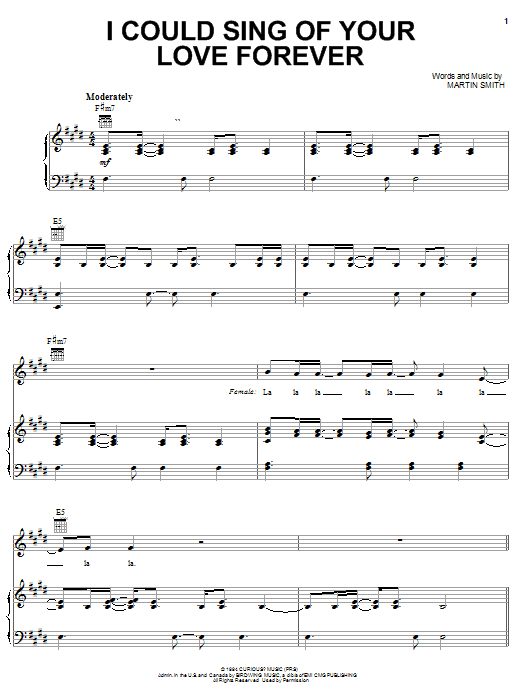 Preview Delirious? I Could Sing Of Your Love Forever Weddings sheet music, notes and chords for Piano, Vocal & Guitar (Right-Hand Melody), SKU: 21629 sheet music, piano notes, chords, guitar tabs, score, transpose, transcribe, how to play, guide, download, learn, tutorial, progression, song, artist, awards, billboard, mtv, vh1, tour, single, album, release