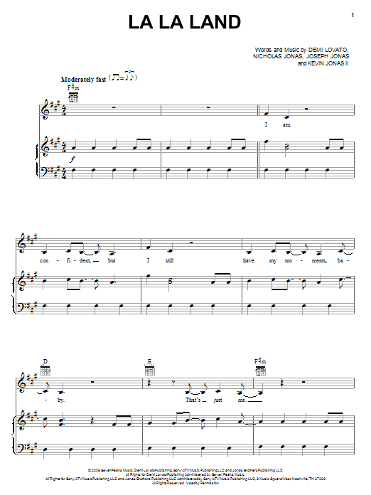 Two Pieces Sheet Music | Demi Lovato | Piano, Vocal & Guitar Chords  (Right-Hand Melody)