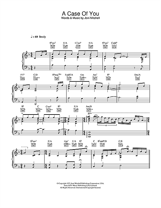 Preview Diana Krall A Case Of You Jazz sheet music, notes and chords for Lyrics Only, SKU: 23798 sheet music, piano notes, chords, guitar tabs, score, transpose, transcribe, how to play, guide, download, learn, tutorial, progression, song, artist, awards, billboard, mtv, vh1, tour, single, album, release