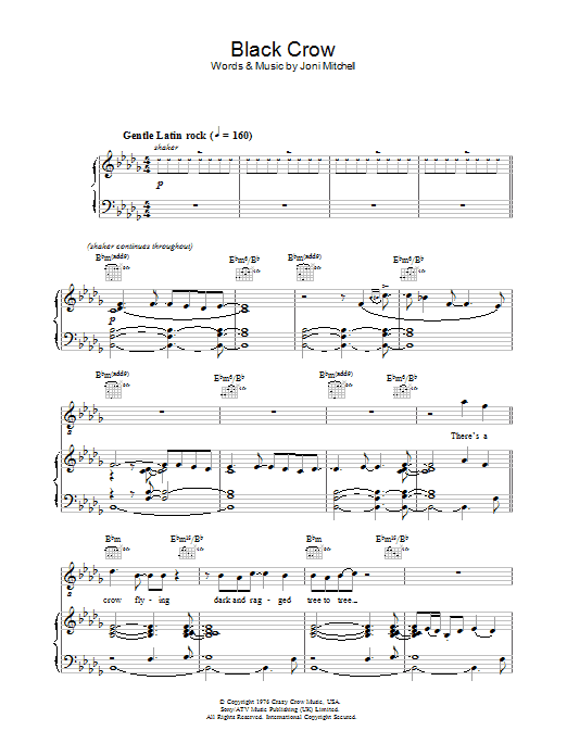 Download Diana Krall Black Crow sheet music and printable PDF score & Jazz music notes