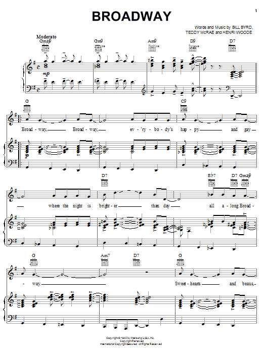 Download Diana Krall Broadway sheet music and printable PDF score & Jazz music notes