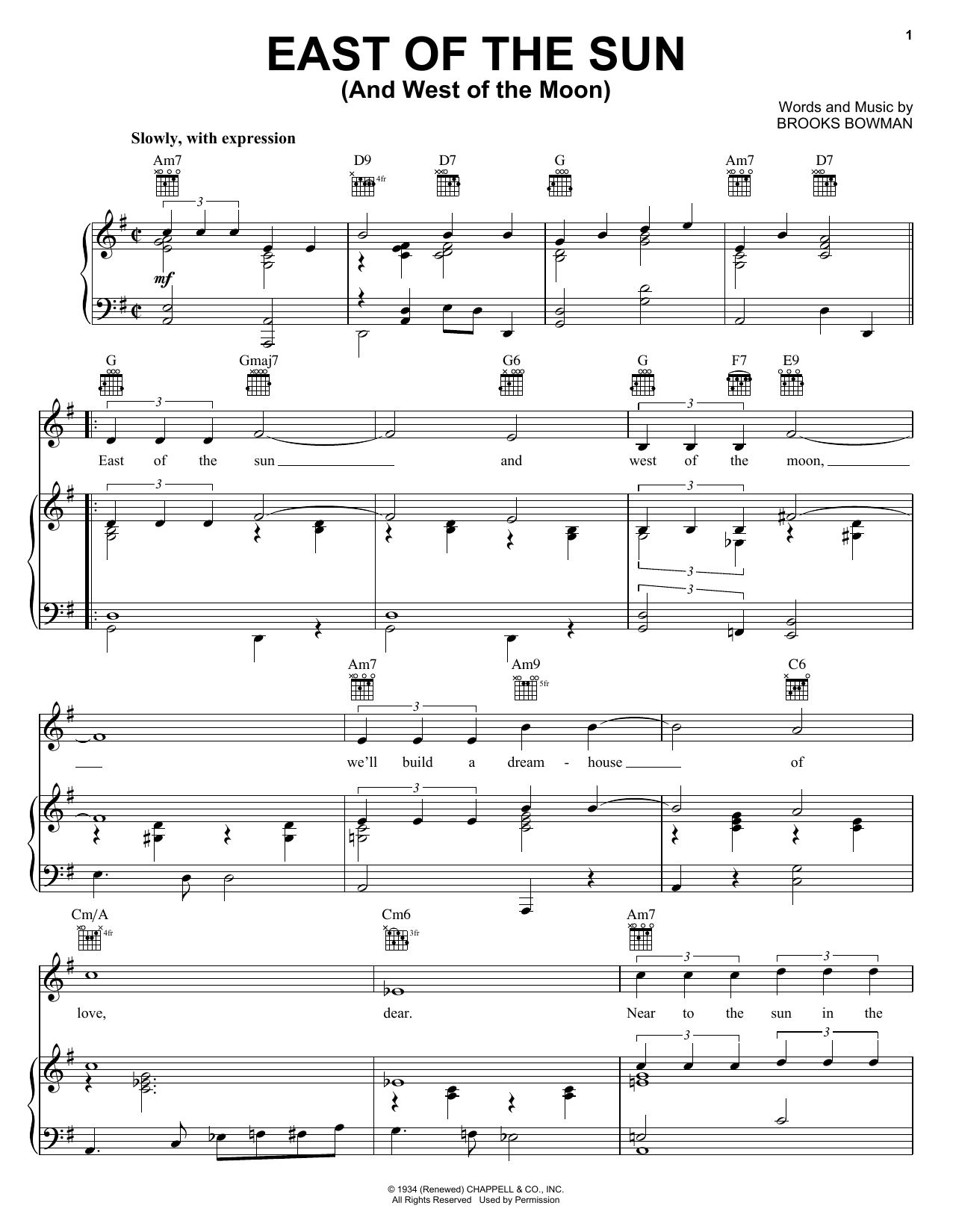 Preview Diana Krall East Of The Sun (And West Of The Moon) Jazz sheet music, notes and chords for Piano, Vocal & Guitar (Right-Hand Melody), SKU: 18102 sheet music, piano notes, chords, guitar tabs, score, transpose, transcribe, how to play, guide, download, learn, tutorial, progression, song, artist, awards, billboard, mtv, vh1, tour, single, album, release