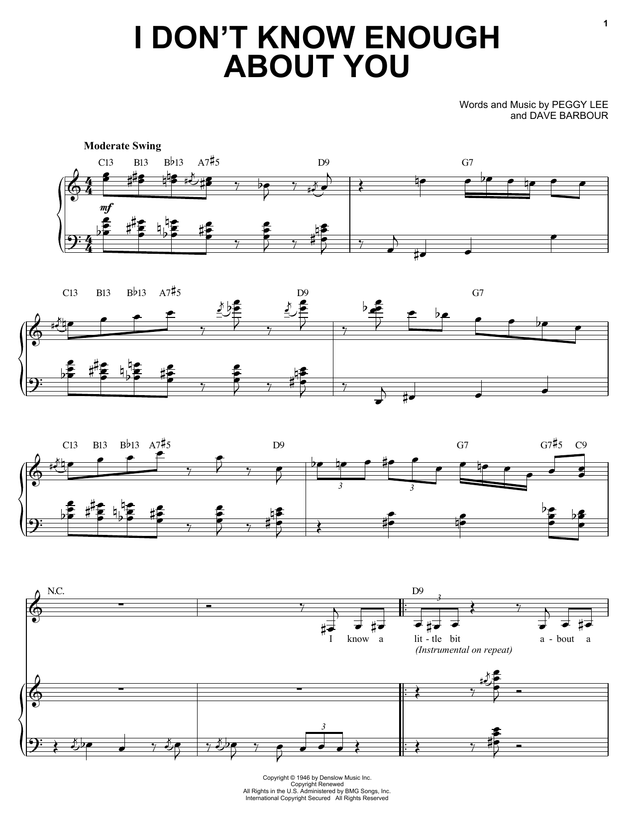 Preview Diana Krall I Don't Know Enough About You Jazz sheet music, notes and chords for Piano, Vocal & Guitar (Right-Hand Melody), SKU: 53187 sheet music, piano notes, chords, guitar tabs, score, transpose, transcribe, how to play, guide, download, learn, tutorial, progression, song, artist, awards, billboard, mtv, vh1, tour, single, album, release