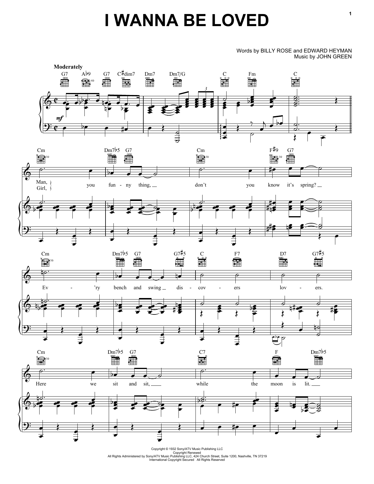 Download Dinah Washington I Wanna Be Loved sheet music and printable PDF score & Ballad music notes