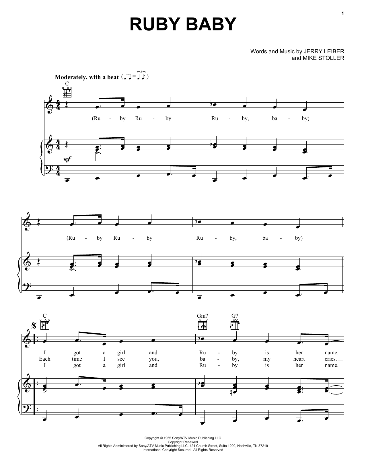 Preview Dion Ruby Baby Pop sheet music, notes and chords for Guitar Tab, SKU: 27994 sheet music, piano notes, chords, guitar tabs, score, transpose, transcribe, how to play, guide, download, learn, tutorial, progression, song, artist, awards, billboard, mtv, vh1, tour, single, album, release