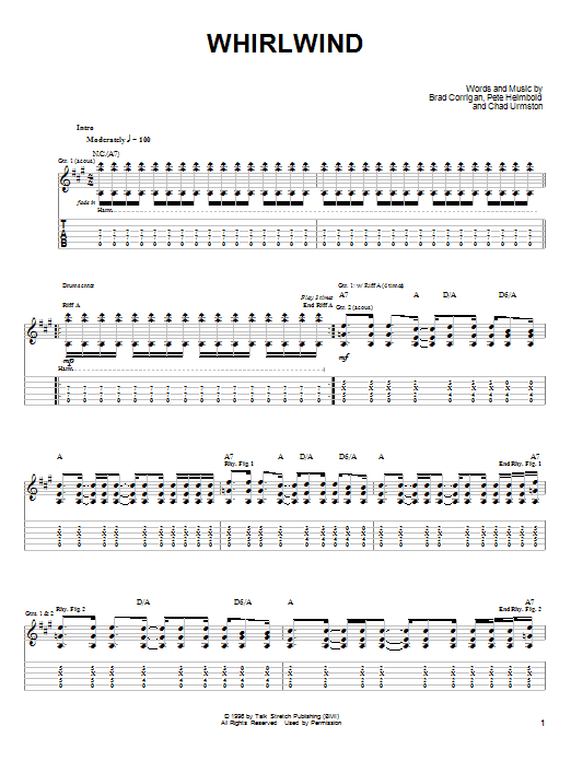 Download Dispatch Whirlwind sheet music and printable PDF score & Rock music notes