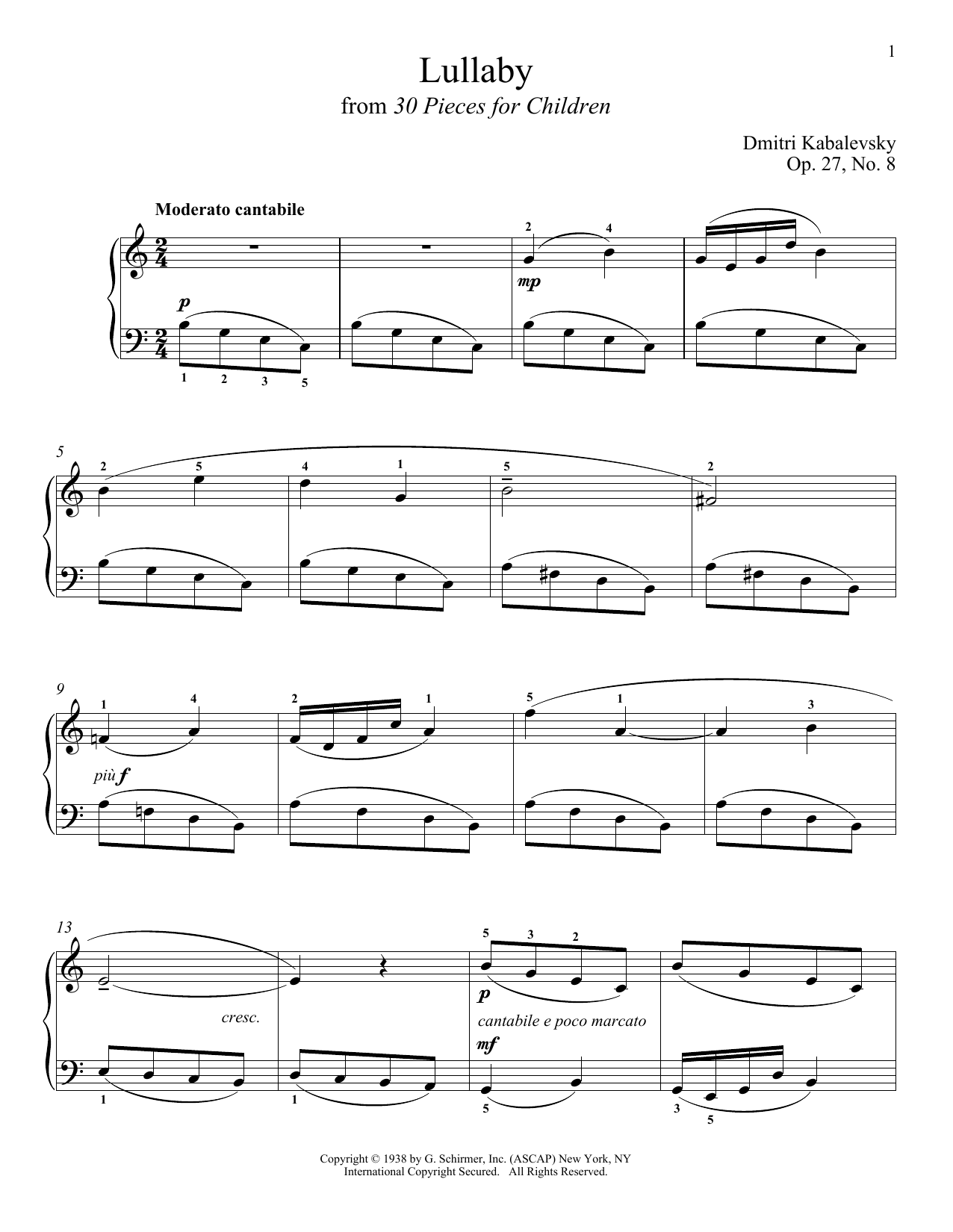 Preview Dmitri Kabalevsky Lullaby Classical sheet music, notes and chords for Piano, SKU: 183959 sheet music, piano notes, chords, guitar tabs, score, transpose, transcribe, how to play, guide, download, learn, tutorial, progression, song, artist, awards, billboard, mtv, vh1, tour, single, album, release
