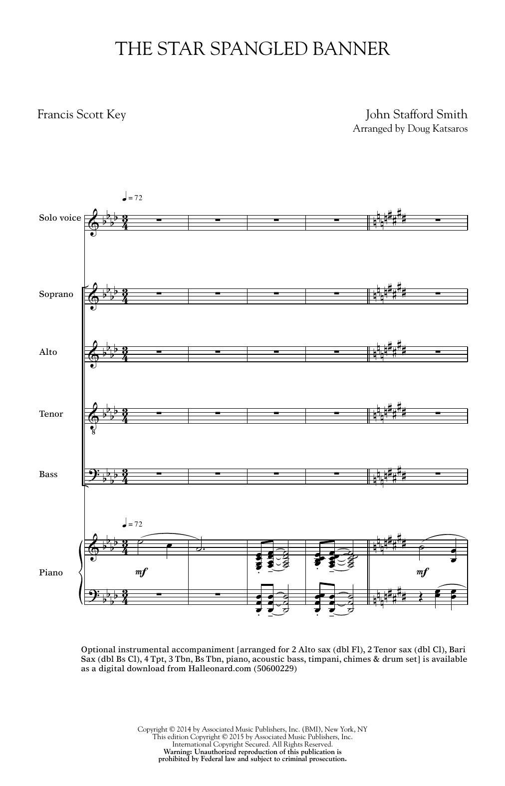Preview Doug Katsaros The Star Spangled Banner American sheet music, notes and chords for SATB, SKU: 160656 sheet music, piano notes, chords, guitar tabs, score, transpose, transcribe, how to play, guide, download, learn, tutorial, progression, song, artist, awards, billboard, mtv, vh1, tour, single, album, release