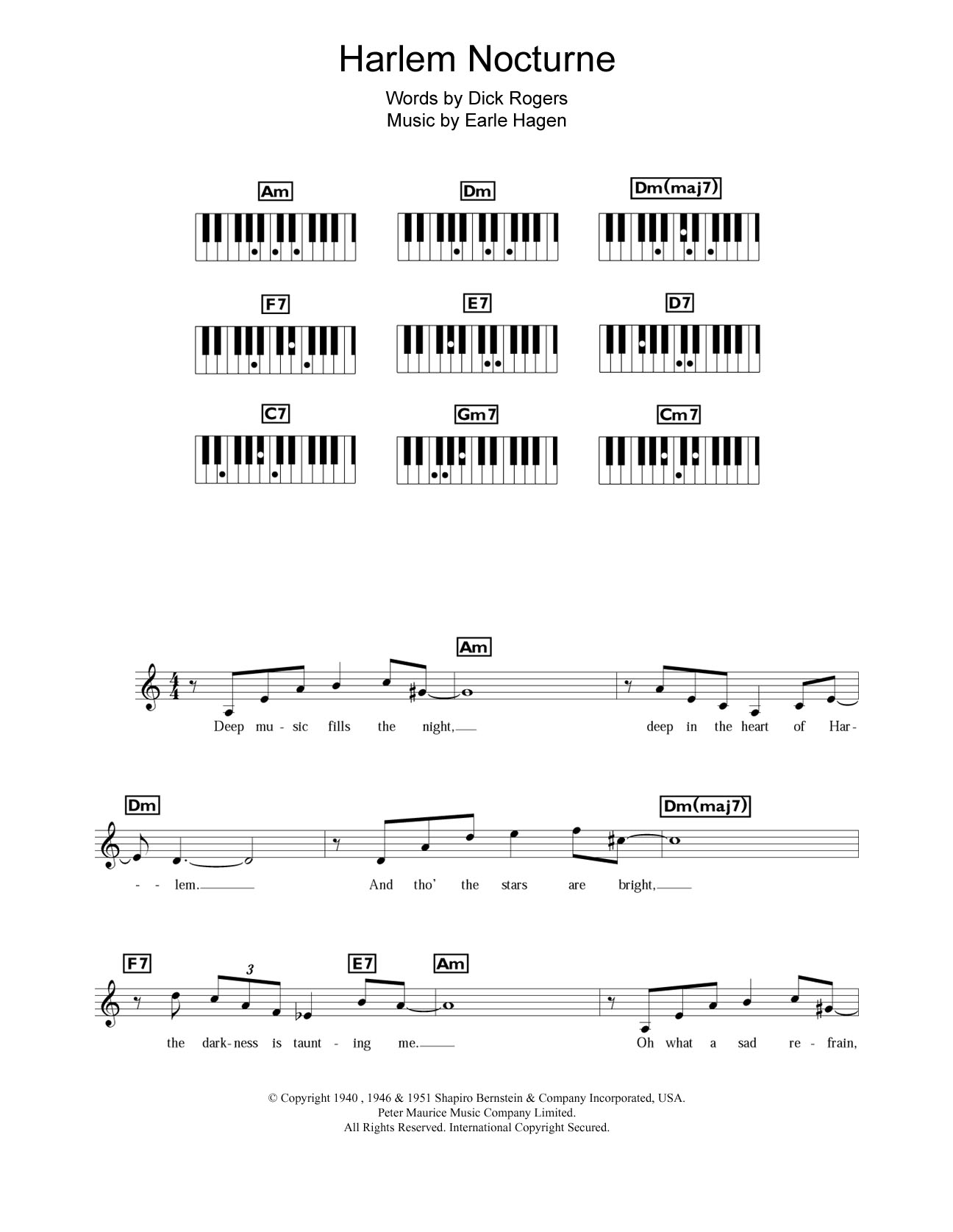 Download Duke Ellington Harlem Nocturne sheet music and printable PDF score & Jazz music notes