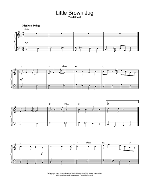 Download Duke Ellington Little Brown Jug sheet music and printable PDF score & Jazz music notes