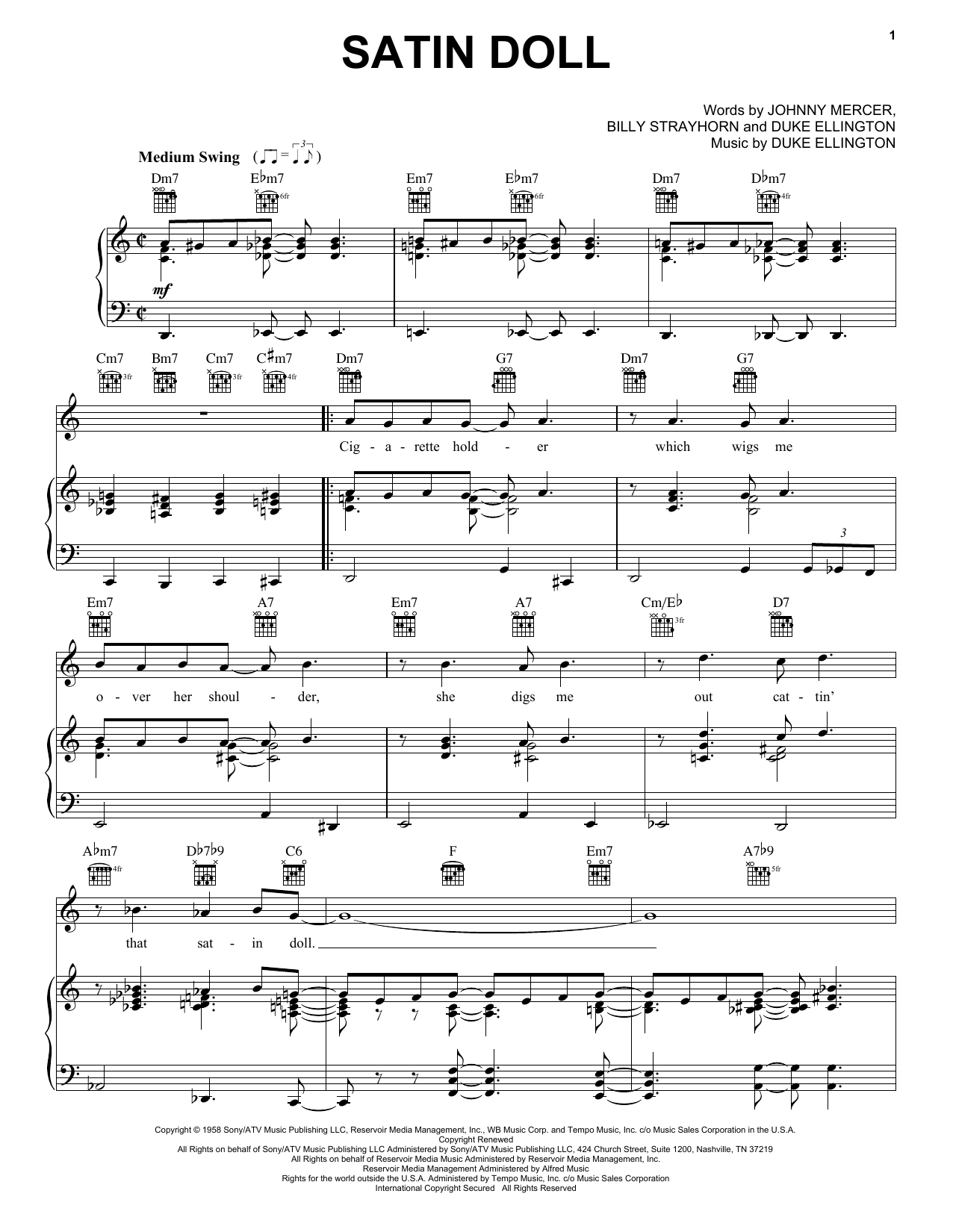 Preview Duke Ellington Satin Doll Jazz sheet music, notes and chords for Clarinet, SKU: 108005 sheet music, piano notes, chords, guitar tabs, score, transpose, transcribe, how to play, guide, download, learn, tutorial, progression, song, artist, awards, billboard, mtv, vh1, tour, single, album, release