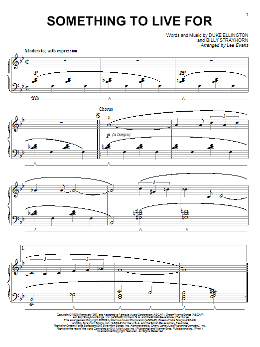 Preview Duke Ellington Something To Live For Jazz sheet music, notes and chords for Piano, SKU: 22037 sheet music, piano notes, chords, guitar tabs, score, transpose, transcribe, how to play, guide, download, learn, tutorial, progression, song, artist, awards, billboard, mtv, vh1, tour, single, album, release