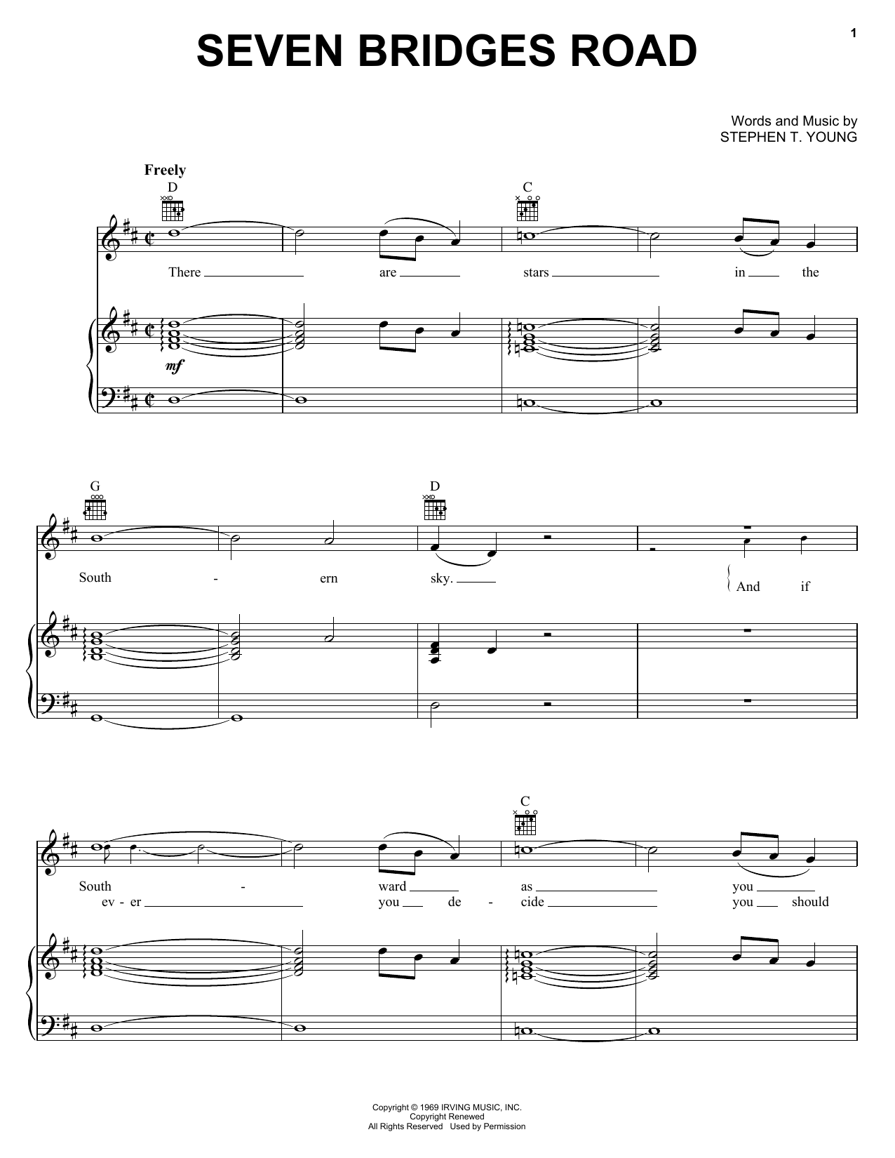 Download Eagles Seven Bridges Road sheet music and printable PDF score & Rock music notes