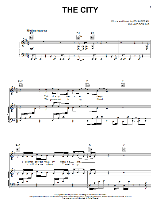 Preview Ed Sheeran The City Pop sheet music, notes and chords for Guitar Tab, SKU: 114760 sheet music, piano notes, chords, guitar tabs, score, transpose, transcribe, how to play, guide, download, learn, tutorial, progression, song, artist, awards, billboard, mtv, vh1, tour, single, album, release