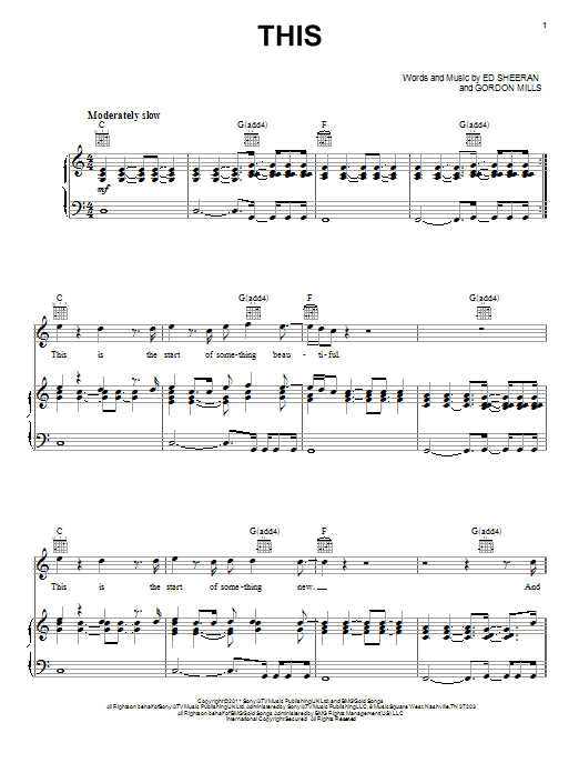 Preview Ed Sheeran This Pop sheet music, notes and chords for Lyrics & Chords, SKU: 121013 sheet music, piano notes, chords, guitar tabs, score, transpose, transcribe, how to play, guide, download, learn, tutorial, progression, song, artist, awards, billboard, mtv, vh1, tour, single, album, release