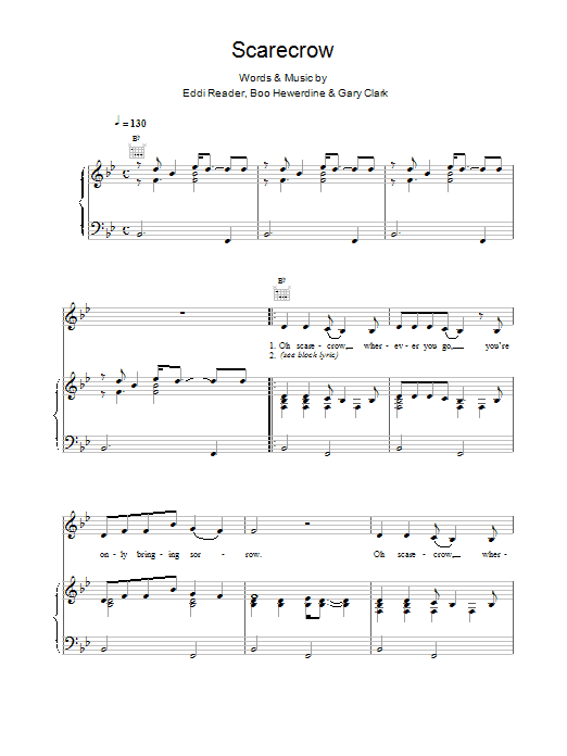 Download Eddi Reader Scarecrow sheet music and printable PDF score & Pop music notes