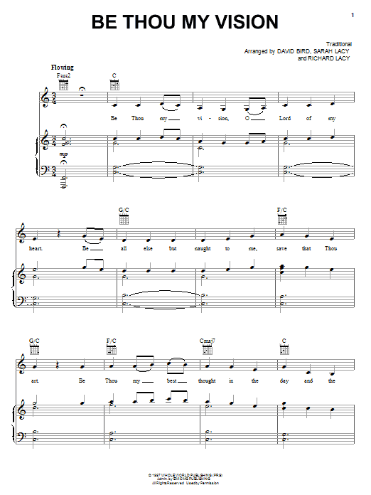 Preview Eden's Bridge Be Thou My Vision Pop sheet music, notes and chords for Piano, Vocal & Guitar (Right-Hand Melody), SKU: 70013 Download Eden's Bridge Be Thou My Vision sheet music and printable PDF score & Pop music notes