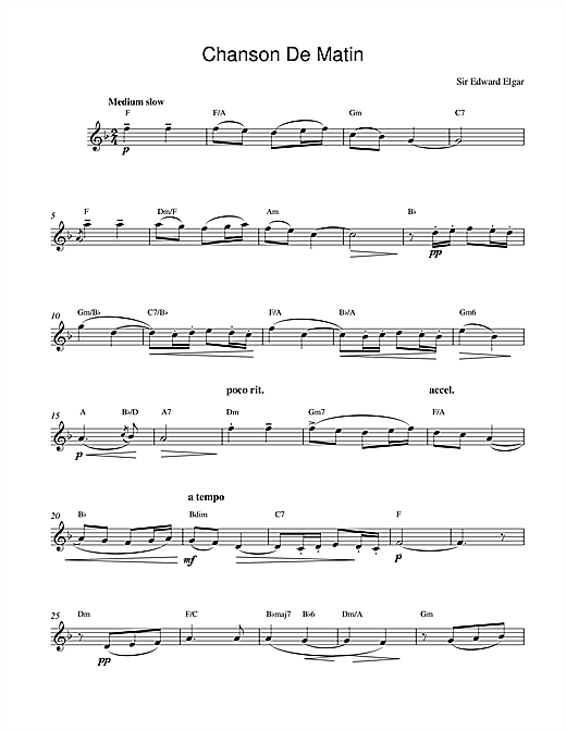 Preview Edward Elgar Chanson De Matin Opus 15, No. 2 Classical sheet music, notes and chords for Easy Piano, SKU: 40032 sheet music, piano notes, chords, guitar tabs, score, transpose, transcribe, how to play, guide, download, learn, tutorial, progression, song, artist, awards, billboard, mtv, vh1, tour, single, album, release