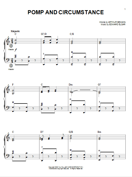 Preview Edward Elgar Pomp And Circumstance Classical sheet music, notes and chords for Piano, SKU: 83717 sheet music, piano notes, chords, guitar tabs, score, transpose, transcribe, how to play, guide, download, learn, tutorial, progression, song, artist, awards, billboard, mtv, vh1, tour, single, album, release