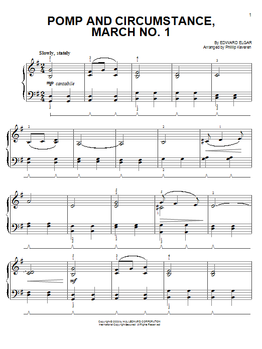 Edward Elgar Pomp And Circumstance March No 1 Sheet Music Download Printable Classical Pdf Alto Sax Duet Score Sku 253315