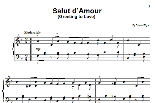 Download Edward Elgar Salut D'Amour sheet music and printable PDF score & Classical music notes