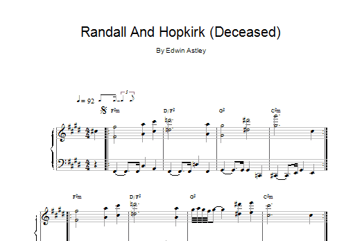 Download Edwin Astley Randall And Hopkirk (Deceased) sheet music and printable PDF score & Film and TV music notes
