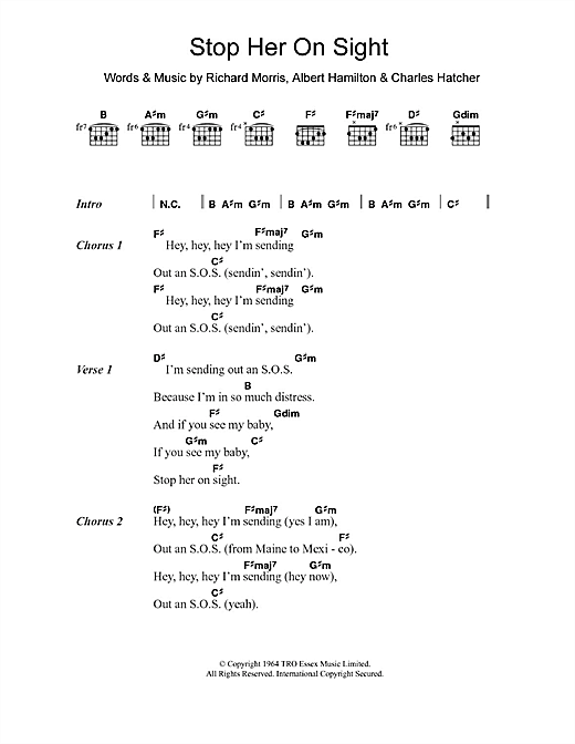 Preview Edwin Starr Stop Her On Sight Soul sheet music, notes and chords for Lyrics & Chords, SKU: 107812 sheet music, piano notes, chords, guitar tabs, score, transpose, transcribe, how to play, guide, download, learn, tutorial, progression, song, artist, awards, billboard, mtv, vh1, tour, single, album, release
