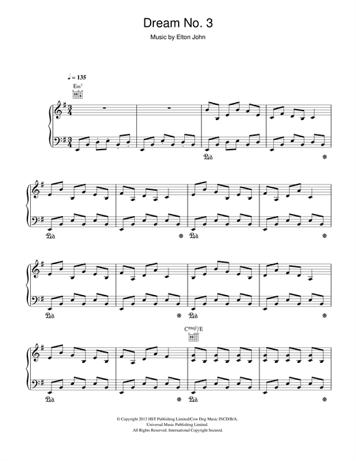 Preview Elton John Dream #3 (Instrumental) Rock sheet music, notes and chords for Piano, SKU: 117107 sheet music, piano notes, chords, guitar tabs, score, transpose, transcribe, how to play, guide, download, learn, tutorial, progression, song, artist, awards, billboard, mtv, vh1, tour, single, album, release