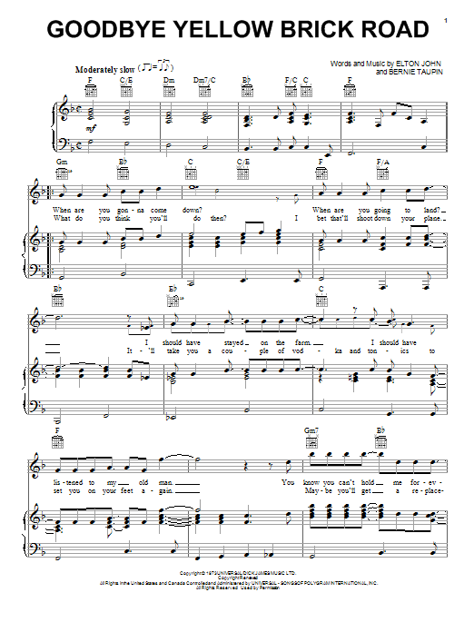 Preview Elton John Goodbye Yellow Brick Road Rock sheet music, notes and chords for Saxophone, SKU: 44505 sheet music, piano notes, chords, guitar tabs, score, transpose, transcribe, how to play, guide, download, learn, tutorial, progression, song, artist, awards, billboard, mtv, vh1, tour, single, album, release