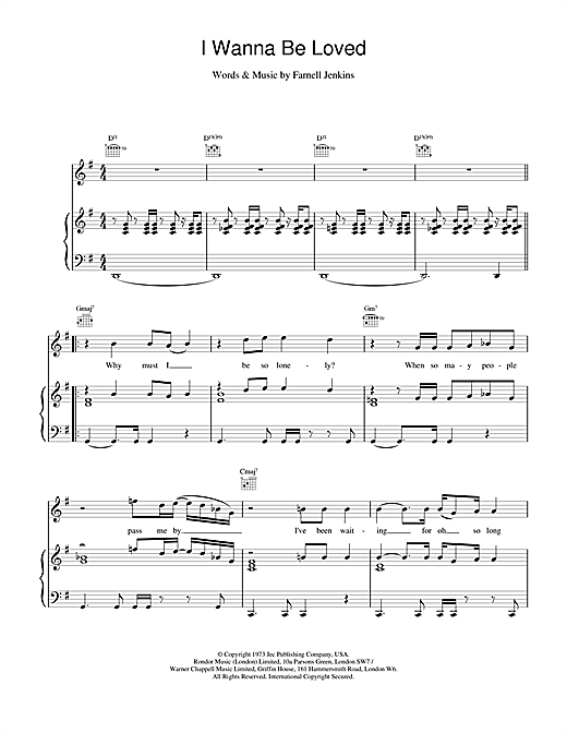 Preview Elvis Costello I Wanna Be Loved Rock sheet music, notes and chords for Piano, Vocal & Guitar (Right-Hand Melody), SKU: 13688 sheet music, piano notes, chords, guitar tabs, score, transpose, transcribe, how to play, guide, download, learn, tutorial, progression, song, artist, awards, billboard, mtv, vh1, tour, single, album, release