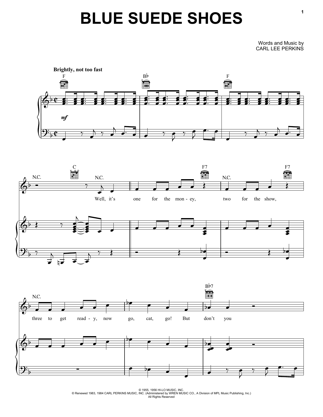 Preview Elvis Presley Blue Suede Shoes Pop sheet music, notes and chords for Piano & Vocal, SKU: 255061 sheet music, piano notes, chords, guitar tabs, score, transpose, transcribe, how to play, guide, download, learn, tutorial, progression, song, artist, awards, billboard, mtv, vh1, tour, single, album, release