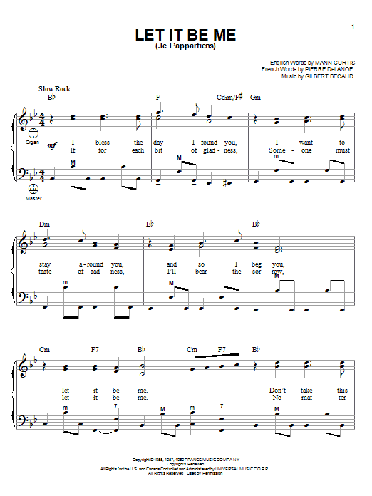 Preview Elvis Presley Let It Be Me (Je T'appartiens) Pop sheet music, notes and chords for Piano, SKU: 80218 sheet music, piano notes, chords, guitar tabs, score, transpose, transcribe, how to play, guide, download, learn, tutorial, progression, song, artist, awards, billboard, mtv, vh1, tour, single, album, release