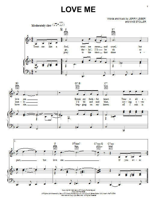 Preview Elvis Presley Love Me Pop sheet music, notes and chords for Lyrics & Chords, SKU: 79726 Download Elvis Presley Love Me sheet music and printable PDF score & Pop music notes