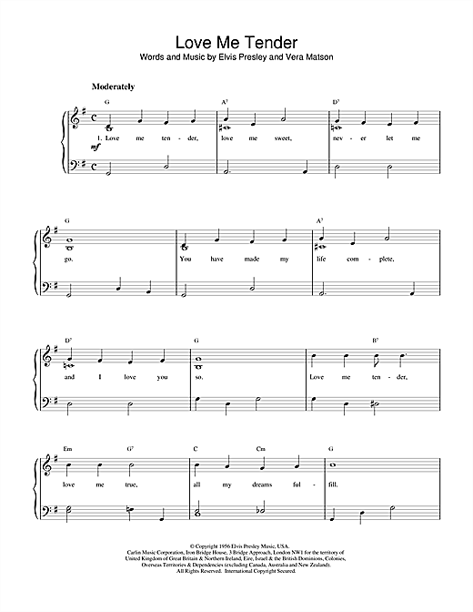 Preview Elvis Presley Love Me Tender Folk sheet music, notes and chords for Piano & Vocal, SKU: 255066 sheet music, piano notes, chords, guitar tabs, score, transpose, transcribe, how to play, guide, download, learn, tutorial, progression, song, artist, awards, billboard, mtv, vh1, tour, single, album, release