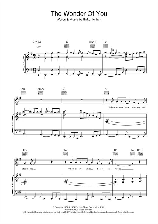 Preview Elvis Presley The Wonder Of You Rock sheet music, notes and chords for Piano, SKU: 59171 sheet music, piano notes, chords, guitar tabs, score, transpose, transcribe, how to play, guide, download, learn, tutorial, progression, song, artist, awards, billboard, mtv, vh1, tour, single, album, release