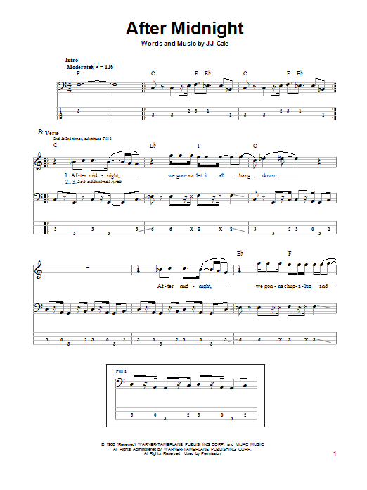Preview Eric Clapton After Midnight Rock sheet music, notes and chords for Lyrics & Chords, SKU: 109309 Download Eric Clapton After Midnight sheet music and printable PDF score & Rock music notes