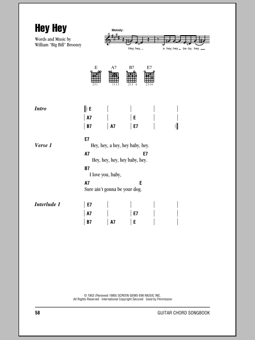 Preview Eric Clapton Hey Hey Rock sheet music, notes and chords for Lyrics & Chords, SKU: 79469 Download Eric Clapton Hey Hey sheet music and printable PDF score & Rock music notes