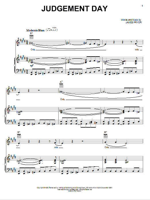 Preview Eric Clapton Judgement Day Pop sheet music, notes and chords for Piano, Vocal & Guitar (Right-Hand Melody), SKU: 79721 Download Eric Clapton Judgement Day sheet music and printable PDF score & Pop music notes