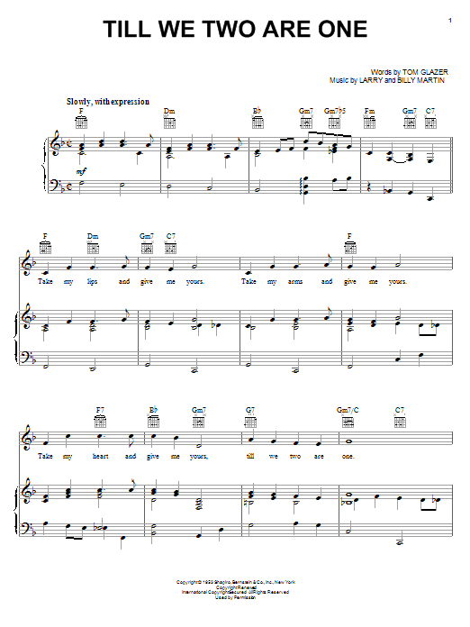 Download Ernest Tubb Till We Two Are One sheet music and printable PDF score & Folk music notes