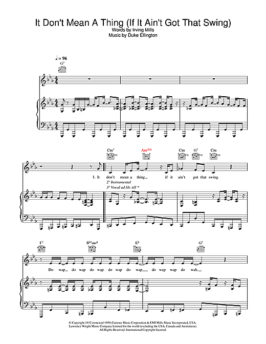 Preview Eva Cassidy It Don't Mean A Thing (If It Ain't Got That Swing) Folk sheet music, notes and chords for Violin Solo, SKU: 357062 sheet music, piano notes, chords, guitar tabs, score, transpose, transcribe, how to play, guide, download, learn, tutorial, progression, song, artist, awards, billboard, mtv, vh1, tour, single, album, release