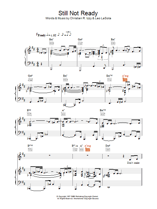 Preview Eva Cassidy Still Not Ready Jazz sheet music, notes and chords for Piano, Vocal & Guitar, SKU: 21903 Download Eva Cassidy Still Not Ready sheet music and printable PDF score & Jazz music notes